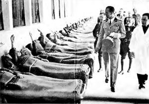 Principe umberto II visita il sanatorio si San Michele in Monte Laureto