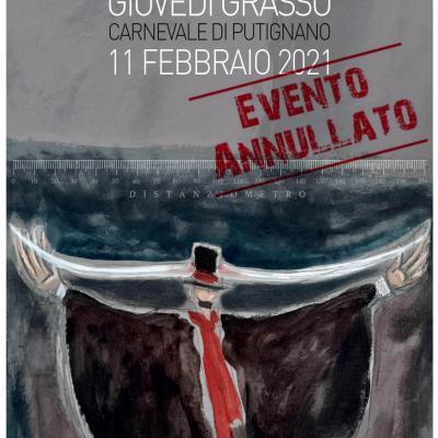 Locandina relativa all'edizione del giovedì dei cornuti 2020 - evento annullato