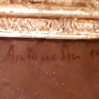 Firma di Cesare Antonelli sull'opera Il Comandante delle Guardie Svizzere